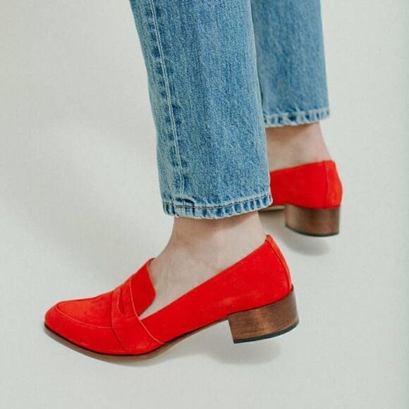 THELMA THE PENNY LOAFER FLAME SIZE 38, USA 7 RETAILS $388 - Picture 4 of 16
